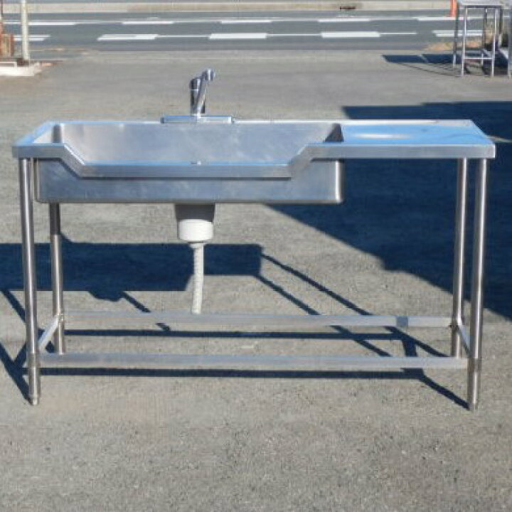 楽天市場】【中古】業務用 ステンレス 台付 1槽 舟形 シンク 左槽 W144 