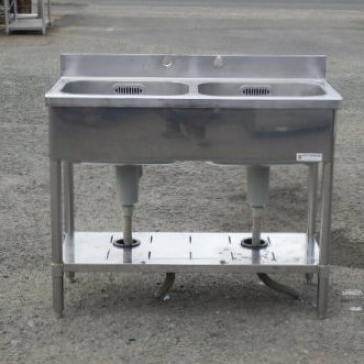 楽天市場】【中古】サンウェーブ 業務用 ステンレス 2槽 シンク W100 