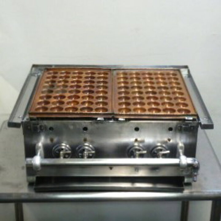楽天市場】【中古】業務用 プロパン LPガス たこ焼き 機 40穴 2丁 銅板 