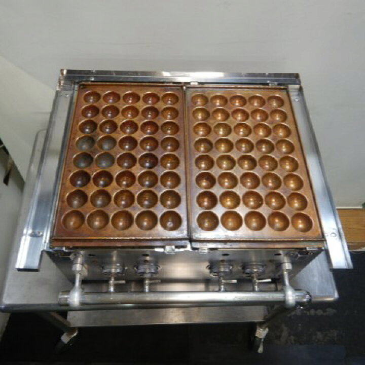 たこ焼き機 プロパン LPガス用 4連 112穴 直径約38㎜ 業務用 中古 付属 