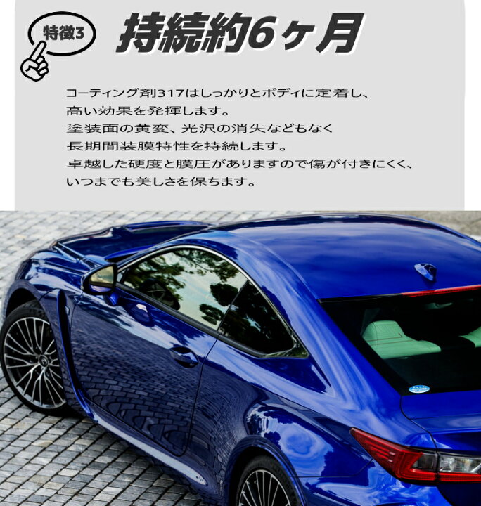 楽天市場 コーティング剤 車 コーティング剤 317 300ml単品 ガラス系コーティング剤 撥水 ガラスコーティング バイク 洗車 耐久 紫外線 Uv 透明 ツヤ 艶 保護 艶出しコート ワックス 送料無料 クリーンプロジャパン