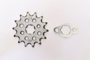 クリッピングポイント製 軽量クロモリドライブスプロケット14T適合:スーパーカブ110(JA07)