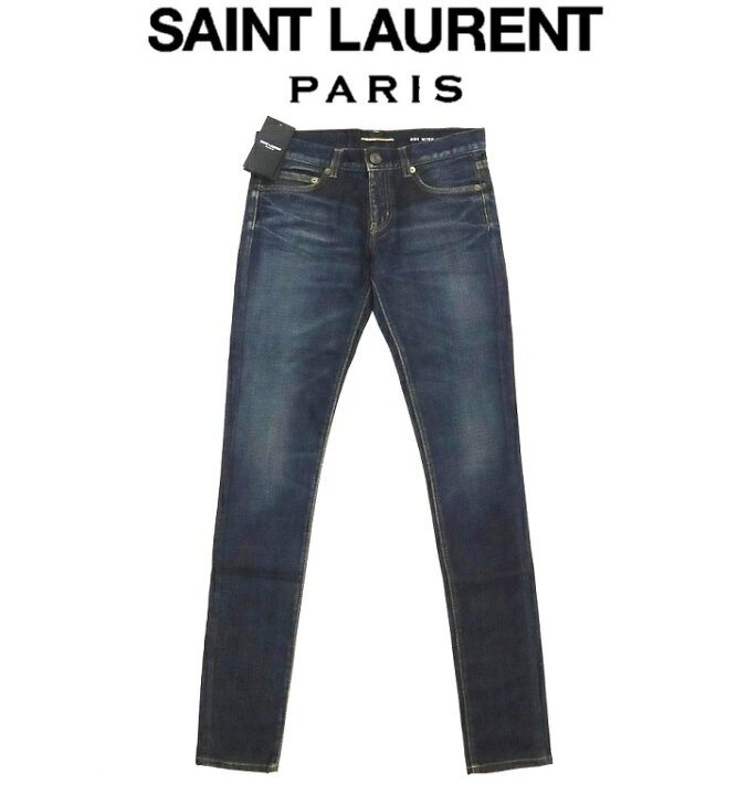 楽天市場】○【SAINTLAURENT】 エディ 濃青ウォッシュ＆ひげ加工 
