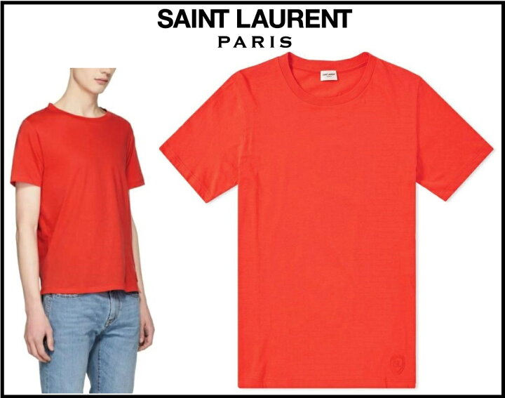 楽天市場】○【サンローラン】◇XS◇S◇フランス製レッドコットン半袖T 