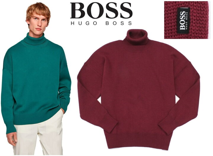 楽天市場】☆M、L◇BOSS ヒューゴボス ボルドーヴァージンウール 