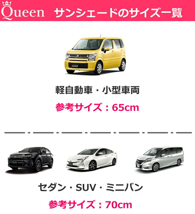 楽天市場 8日 金 無条件5 Off ポイント3倍 Queen製 サンシェード 車 カーシェード フロント フロントガラス リア 車用 カーテン 車用カーテン 車中泊 防犯対策 軽自動車 65cm 70cm 80cm サイズ Jesbasaro