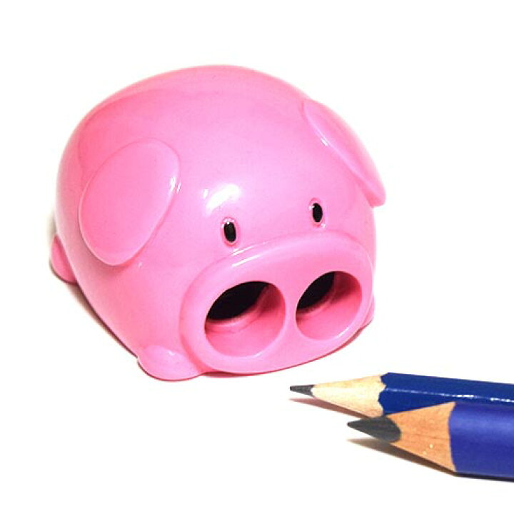 楽天市場 ブタさん シャープナー 2穴式 鉛筆削り Piggy Pencil Dual Sharpener かわいい 可愛い おもしろ 豚 ぶた ピッグ アニマル 動物 ギフト プレゼント 海外 輸入 文房具 文具 2穴式 ハンディ 手動 えんぴつ削り 子供 フライハイト