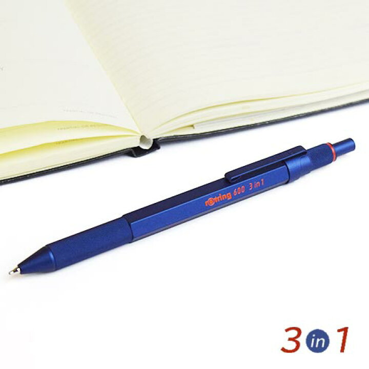 楽天市場 Rotring ロットリング 600 3 In 1 アイアンブルー メール便利用可能 多機能ペン ボールペン シャープペン シャーペン 六角軸 おしゃれ 入学 進級 就職 父の日 ギフト プレゼント 海外 輸入 筆記具 ブランド 文房具 文具 フライハイト