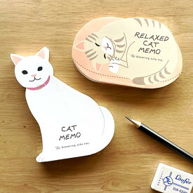 アニマル ダイカットメモ キャット【メール便利用可能】 [ ネコ にゃんこ 猫 ネコグッズ かわいい ギフト プレゼント 文房具 文具 ]