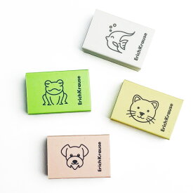 ErichKrause エリッククラウス キューティーズ 消しゴム 【4個セット】【メール便利用可能】 [ ケシゴム かわいい 動物 パステルカラー ダストフリー TPR PVC不使用 アレルギー対応 環境に優しい ]
