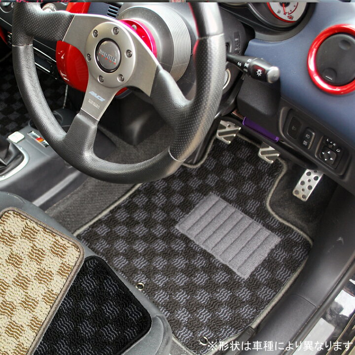 楽天市場】トヨタ MR2 SW20 ウェーブチェックフロアマット 全座席分  
