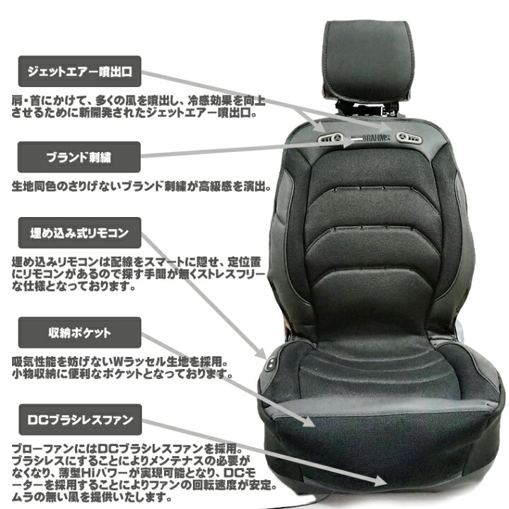 楽天市場 Brahms Hot Coolシートカバー3 Brs 03 Dc12v 24v用 シートカバー シートエプロン シートクッション 快適 サポート 通信販売専門店 コクーン