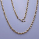 【代引き手数料・　送料無料】 イタリー製 K18 2.7ミリ太パイプロープネックレス55cm 18金 ネックレス K18ネックレス …