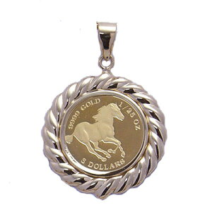 『コインネックレス』 エリザベス18金 k18 コインペンダント 18 2世 ツバル 馬 ツバルホース 金貨ペンダント 金貨 純金 コイン ペンダント メダル ゴールド おしゃれ かわいい アクセサリー 誕