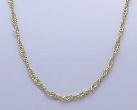 【代引き手数料、送料無料】 イタリー製 K18中空スクリューネックレス40cm
