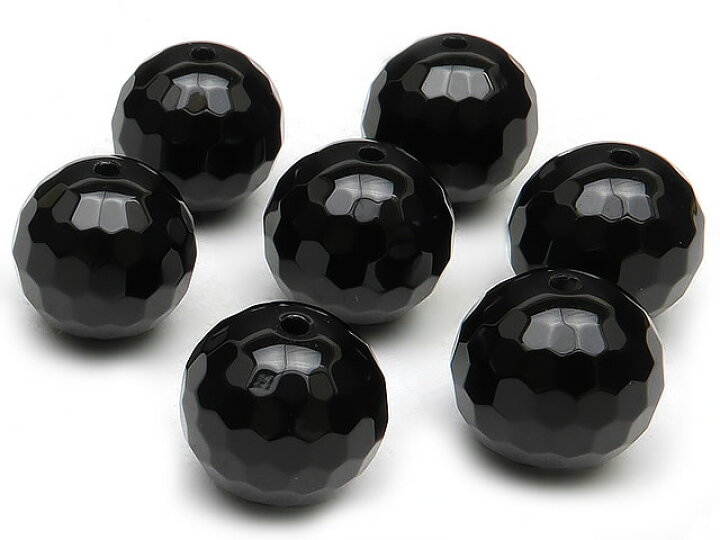 楽天市場】【粒販売】オニキス 128面カット 丸玉 12mm【12粒販売 
