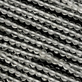 天然水晶 クリスタルクォーツ 丸玉 3mm【1連販売】▽ クリスタル 水晶 本水晶 ロッククリスタル 水精 石英 Crystal quartz 4月の誕生石 ラウンド 丸ビーズ 極小 連売り 天然石 ビーズ パワーストーン パーツ アクセサリー 素材 材料