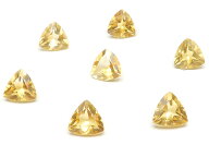 シトリン トリリアントファセットカット ルース 6mm【7コ販売】▽ シトリントパーズ 黄水晶 Citrine 11月…
