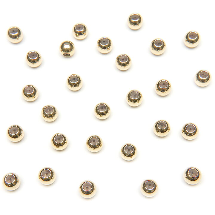 楽天市場】14KGF ストッパービーズ 4mm［0.5mm穴］【3コ販売 