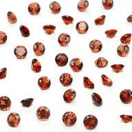 モザンビーク産 ガーネット コインファセットカット ルース 3mm【15コ販売】▽ レッドガーネット パイロ…