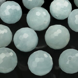 【粒販売】アフリカ産 アクアマリン 128面カット 丸玉 10mm【4粒販売】▽ アクワマリン 藍玉 緑柱石 Aquamarine 3月の誕生石 ラウンドカット 粒売り 天然石 ビーズ パワーストーン パーツ アクセ