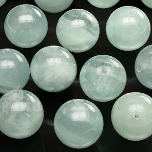 【粒販売】ウイグル産 アクアマリン 丸玉 10mm【4粒販売】▽ アクワマリン 藍玉 緑柱石 Aquamarine 3月の誕生石 ラウンド 丸ビーズ 粒売り 天然石 ビーズ パワーストーン パーツ アクセサリー 素