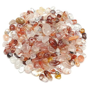 レッドヘマタイトクォーツ チップ(さざれ)【80g】▽ アイアンクォーツ ヘマタイトインクォーツ 赤鉄鉱水晶 Hematite quartz さざれ石 天然石 ビーズ パワーストーン パーツ アクセサリー 素材