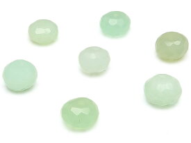 【粒販売】クリソプレーズ ボタンカット 6～7mm No.2【3粒販売】▽ オーストラリア翡翠 緑玉髄 Chrysoprase 粒売り 天然石 ビーズ パワーストーン パーツ アクセサリー 素材 材料