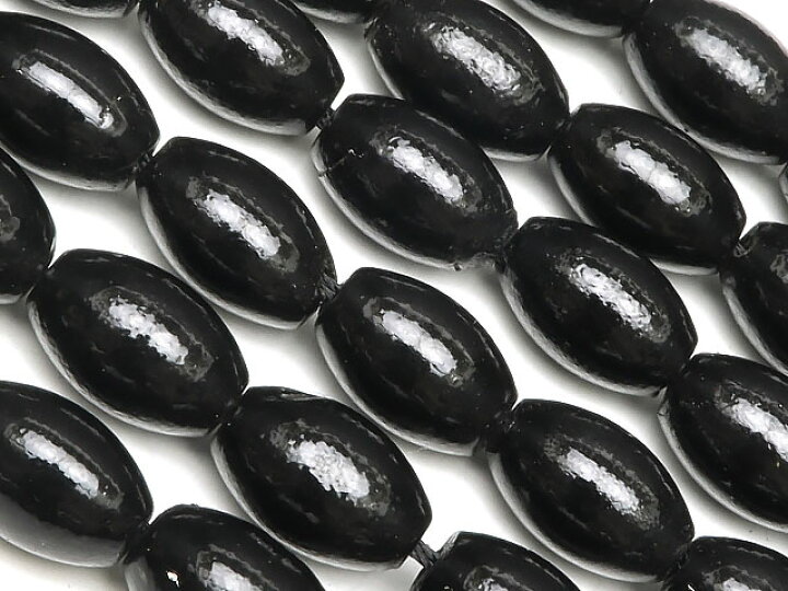 楽天市場】ブラックコーラル（黒珊瑚）ライス 10×6mm【1連販売 