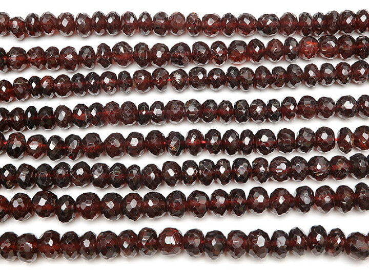 楽天市場】ガーネット ボタンカット 5～6mm【1連販売】▽ レッド 