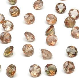 アンダルサイト コインファセットカット ルース 4mm【3コ販売】▽ アンダリュサイト キャストライト 紅柱石 Andalusite 裸石 ラウンドカット 粒売り 天然石 ビーズ パワーストーン パーツ アクセサリー 素材 材料