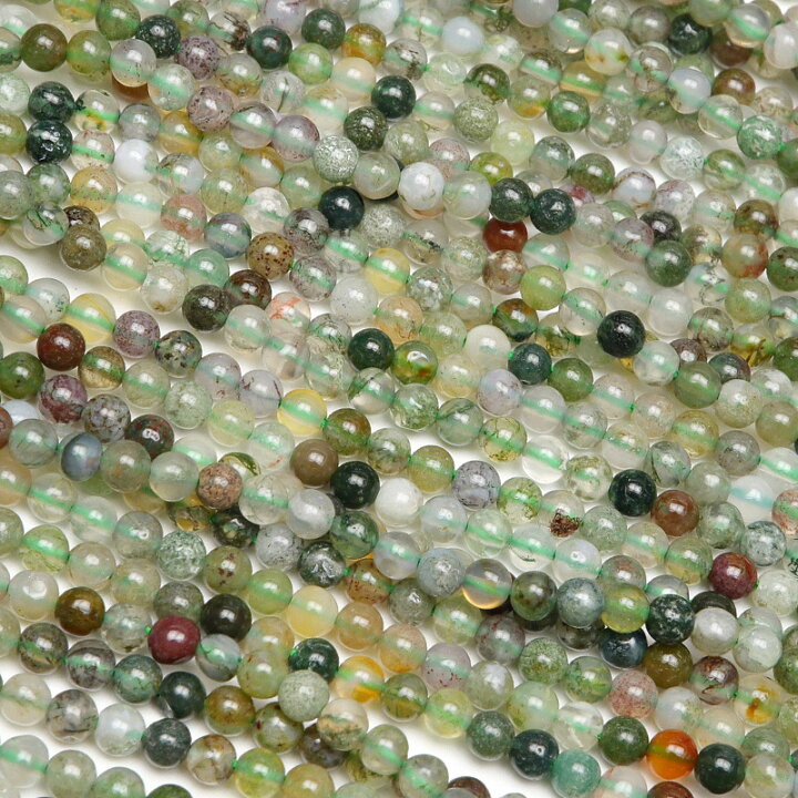 楽天市場】インディアンアゲート 丸玉 2mm【1連販売】▽ メノウ 