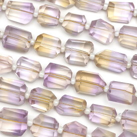 アメトリン ナゲットカット 6～10mm【1連販売】▽ アメジスト シトリン 2月の誕生石 11月の誕生石 Ametrine タンブル 連売り 天然石 ビーズ パワーストーン パーツ アクセサリー 素材 材料