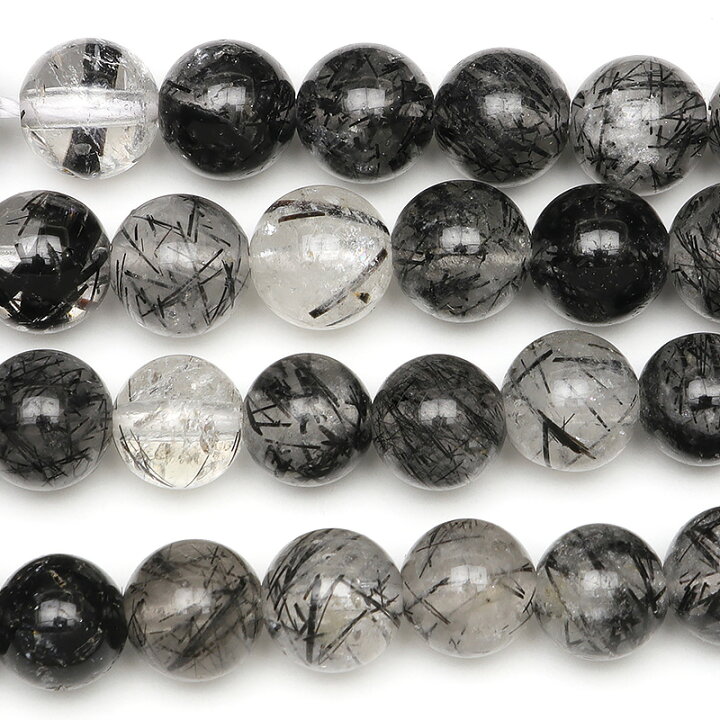 楽天市場】ブラックトルマリンクォーツ 丸玉 6mm【1連販売 