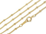 14KGF ネックレス サテライトチェーン 1.2mm 45cm【1コ販売】▽ パーツ アクセサリー クラフト 金具 USA…