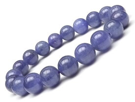 タンザナイト 丸玉ブレス 11mm No.45【1点もの】▽ ブルーゾイサイト 灰簾石 Tanzanite 12月の誕生石 ブレスレット 数珠 ラウンド 天然石 ビーズ パワーストーン パーツ アクセサリー 素材 材料