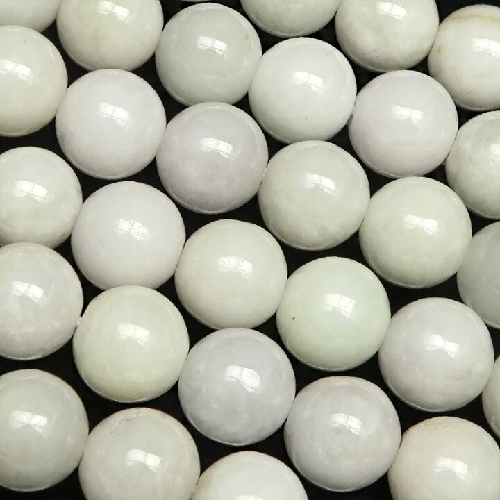 楽天市場】ビルマ産 白翡翠 ホワイトジェダイト 丸玉 8mm【1連販売 