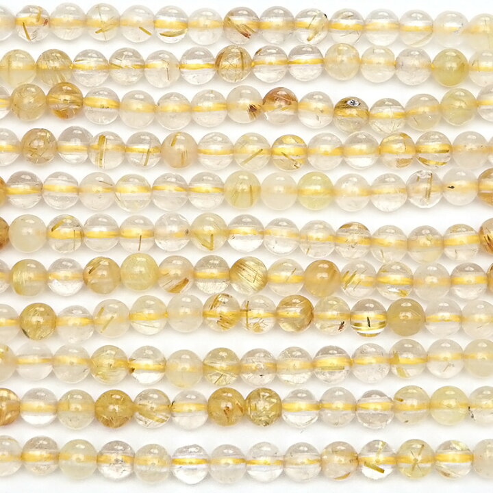 楽天市場】ルチルクォーツ 丸玉 3mm【1連販売】▽ ルチル 針水晶 金 