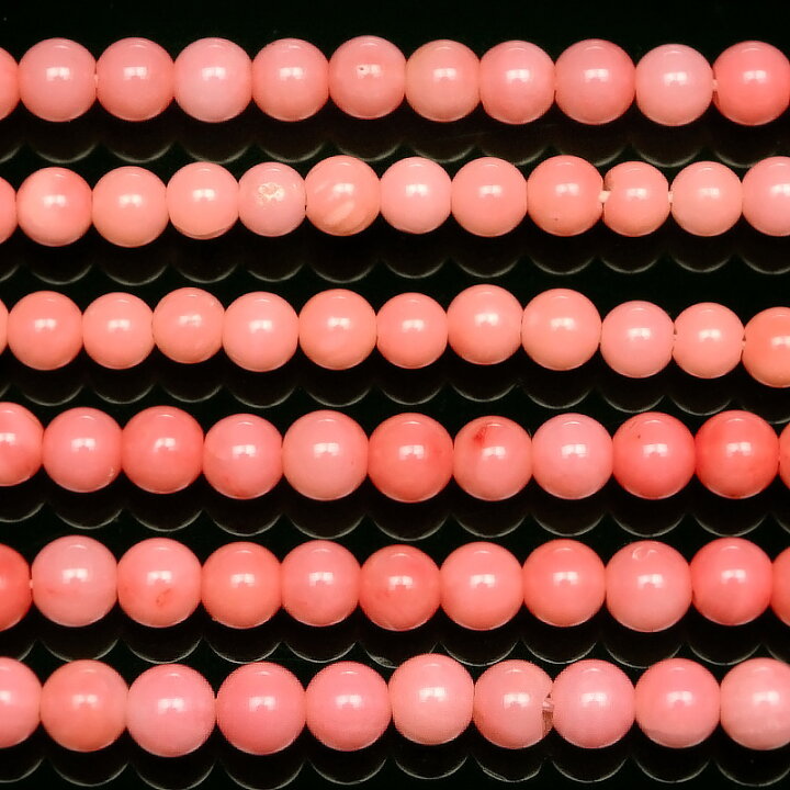 楽天市場】ピンクコーラル（桃珊瑚） 丸玉 3mm【1連販売】▽ コーラル 