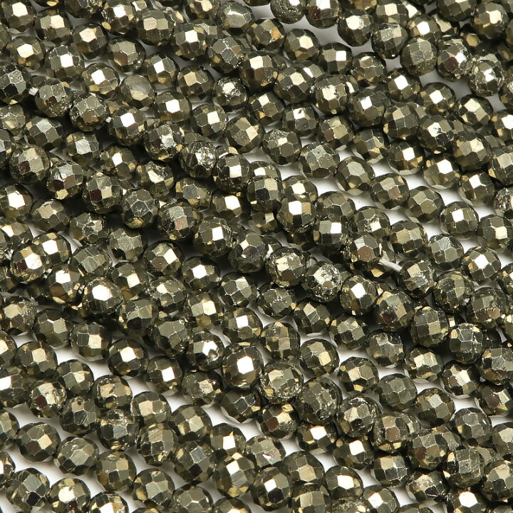 楽天市場】ゴールデンパイライト 面カット 丸玉 3mm［プレミアムカット  