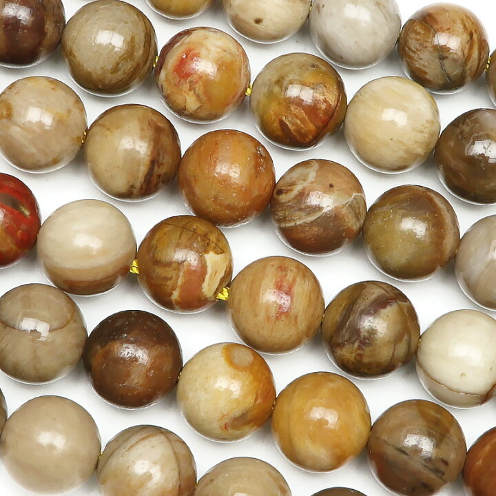 楽天市場】ペトリファイドウッド 丸玉 8mm【1連販売】▽ ウッド  