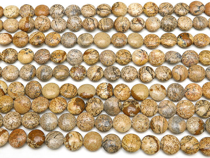 楽天市場】ピクチャージャスパー コイン 8mm【1連販売】▽ ピクチャー 