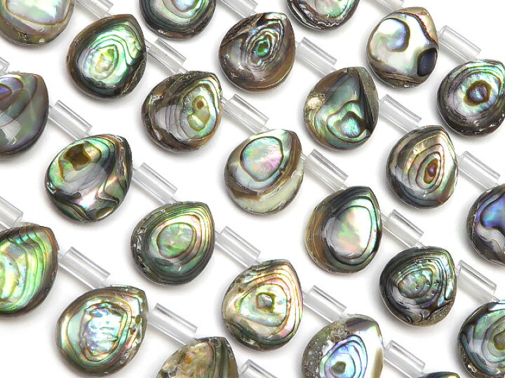 楽天市場】アバロンシェル ペアシェイプ 10×8mm【1連販売】▽ アワビ貝 