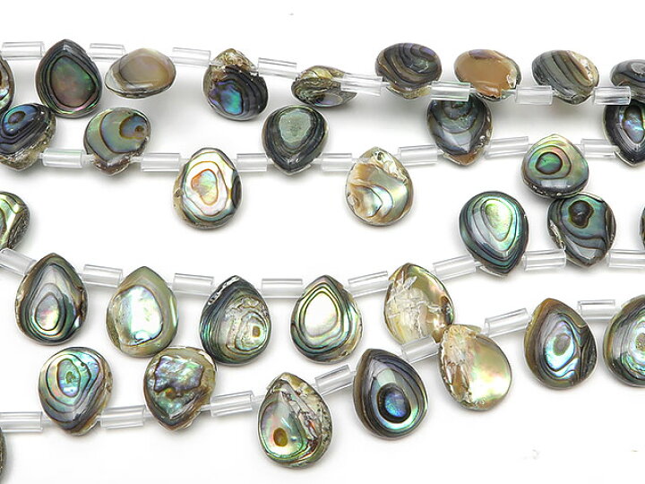 楽天市場】アバロンシェル ペアシェイプ 10×8mm【1連販売】▽ アワビ貝 