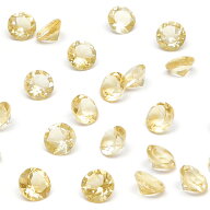 ブラジル産 シトリン コインファセットカット ルース 4mm【6コ販売】▽ シトリントパーズ 黄水晶 Citrine…