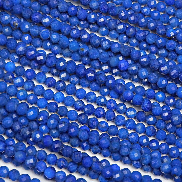 楽天市場】ラピスラズリ 面カット 丸玉 2mm［プレミアムカット］【1連 