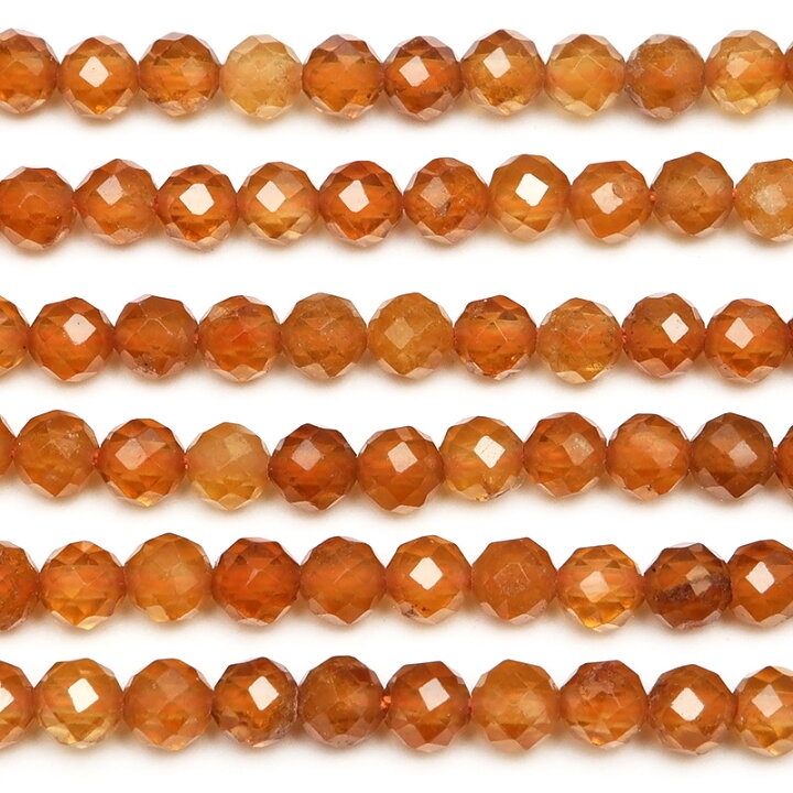 楽天市場】オレンジガーネット（ヘソナイト） 面カット 丸玉 3mm 