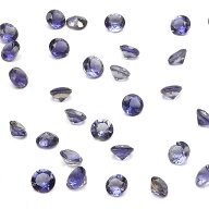 マダガスカル産 アイオライト コインファセットカット ルース 3mm【6コ販売】▽ コーディエライト ダイク…