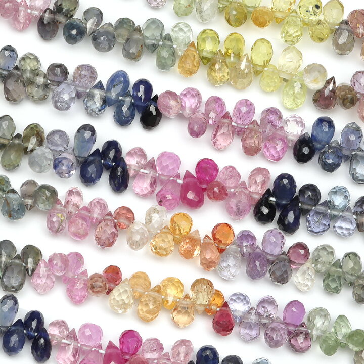 楽天市場】マルチカラーサファイア ドロップカット 3～5mm［プレミアム  