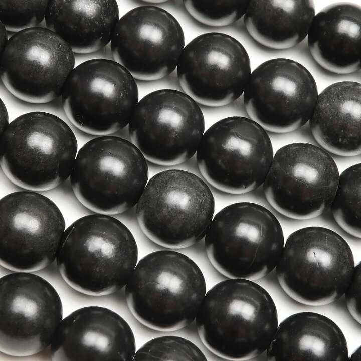 楽天市場】北海道産 ブラックシリカ 丸玉 8mm【1連販売】▽ シリカ 